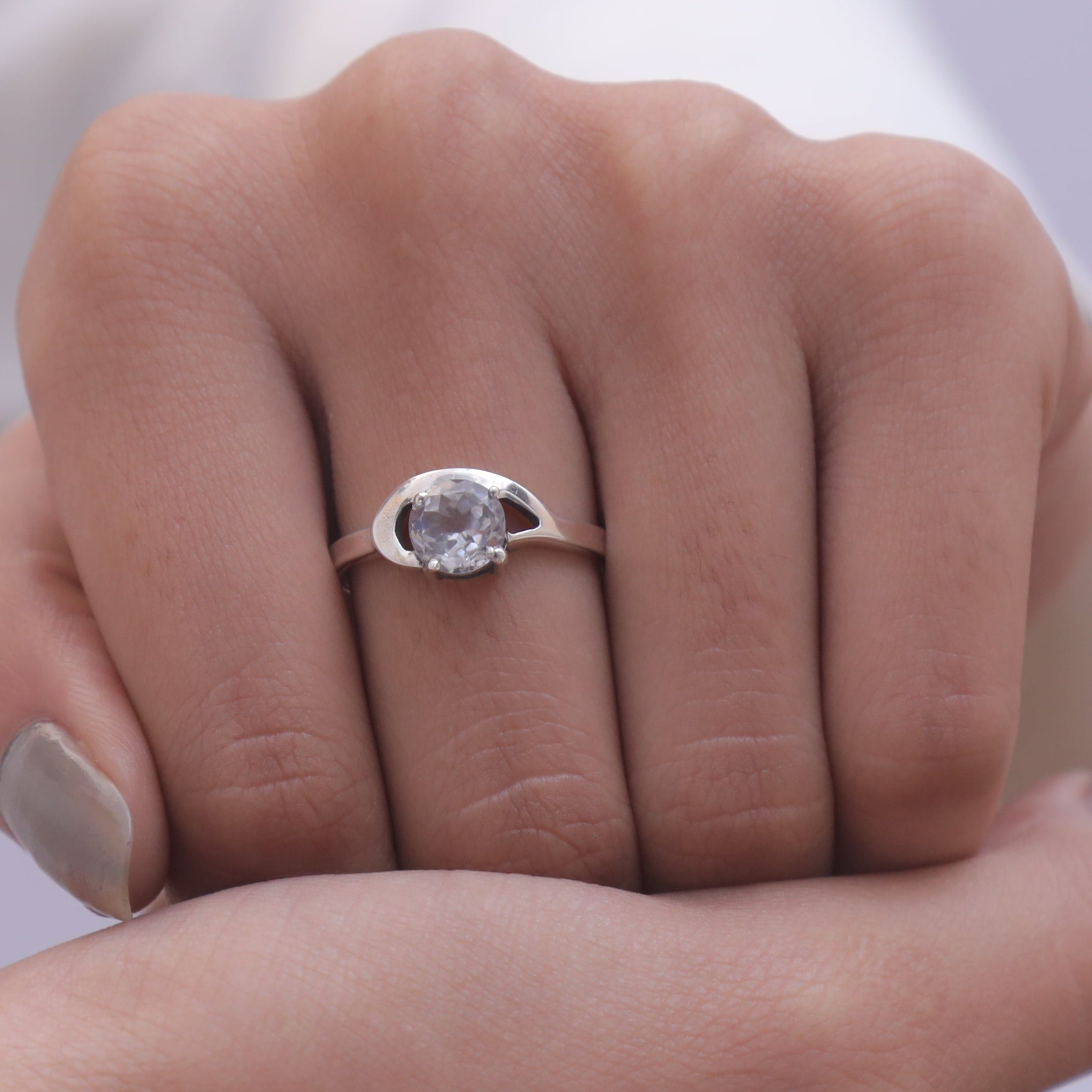 Crystal Quartz Sterling Silver Ring