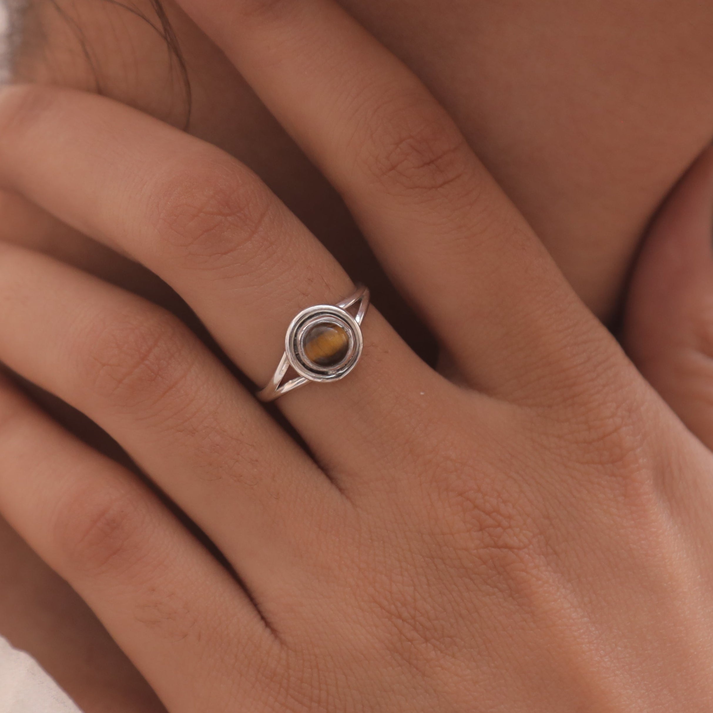 Tiger Eye Sterling Silver Ring