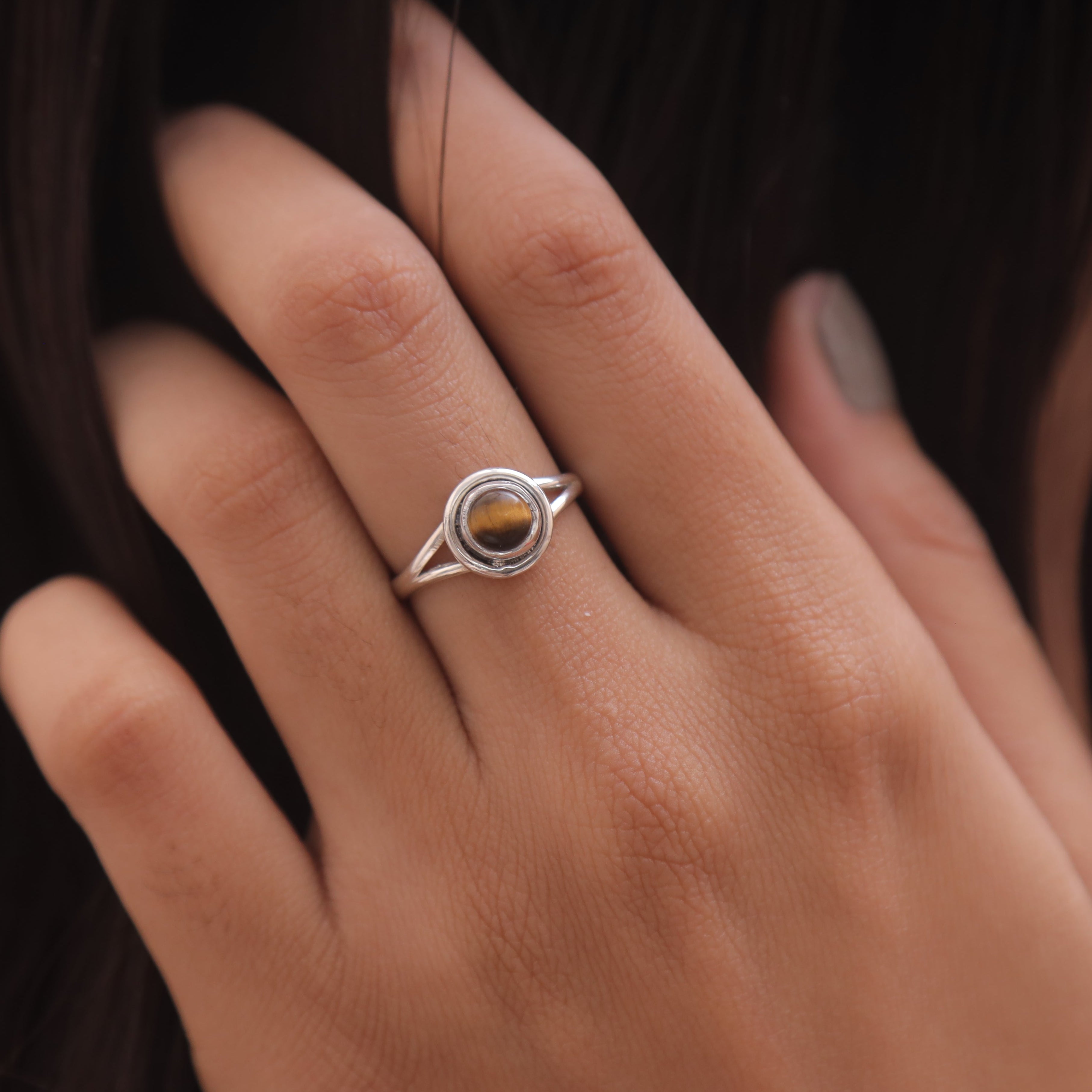 Tiger Eye Sterling Silver Ring