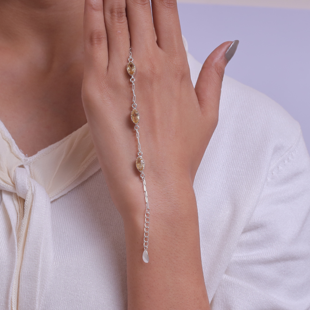 Citrine Sterling Silver Bracelet