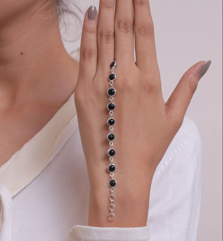 Black Onyx Sterling Silver Bracelet