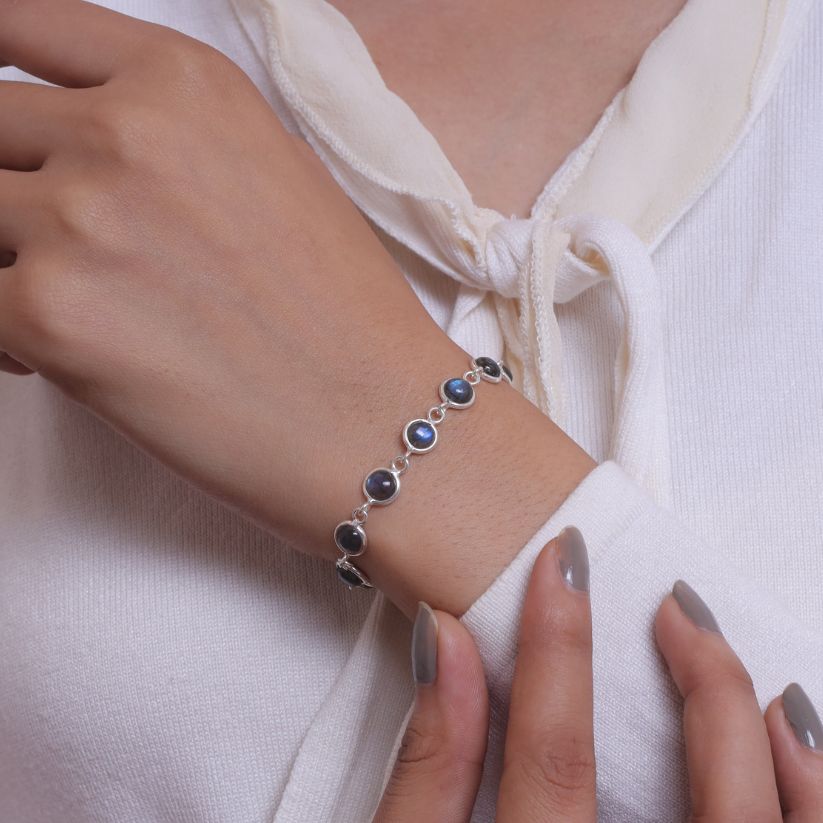 Labradorite Sterling Silver Bracelet