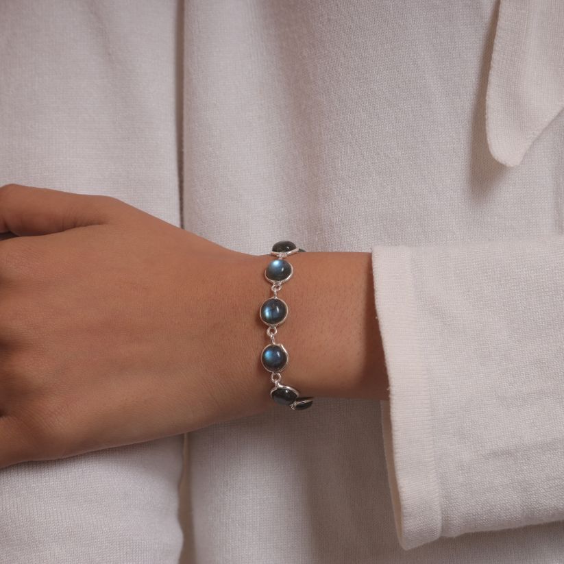 Labradorite Sterling Silver Bracelet