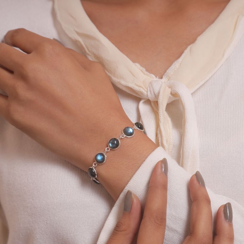 Labradorite Sterling Silver Bracelet