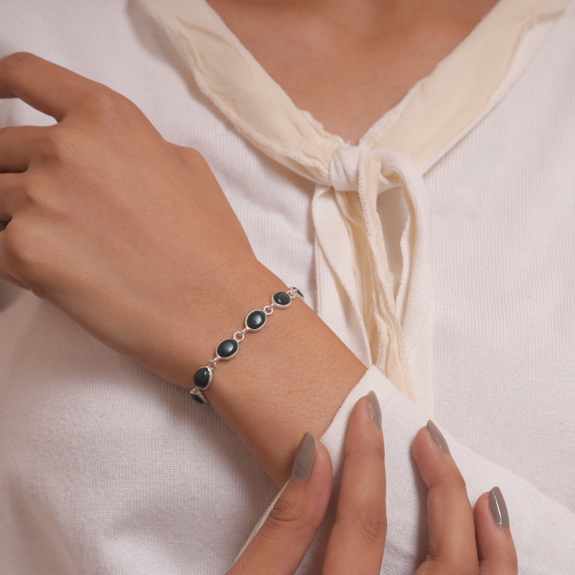 Bloodstone Sterling Silver Bracelet