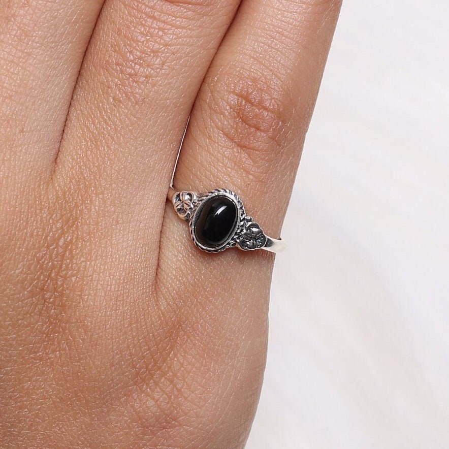 Black Onyx Sterling Silver Ring