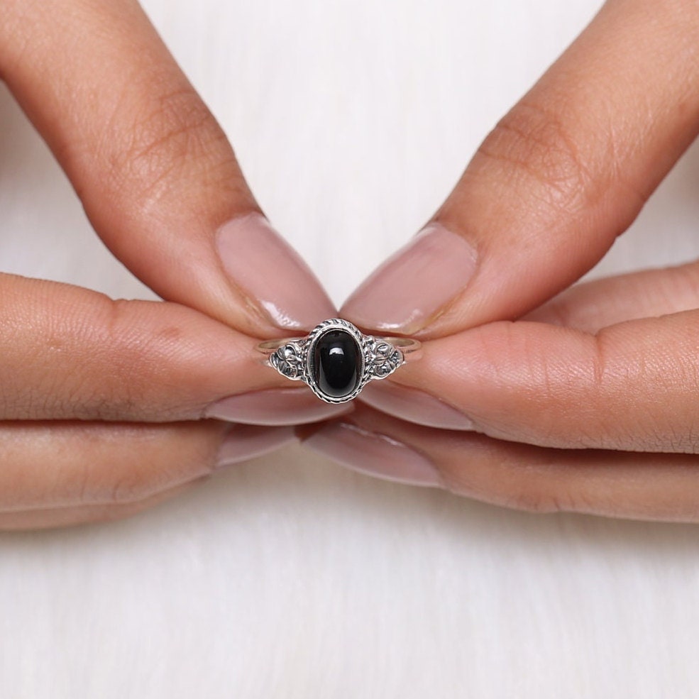 Black Onyx Sterling Silver Ring