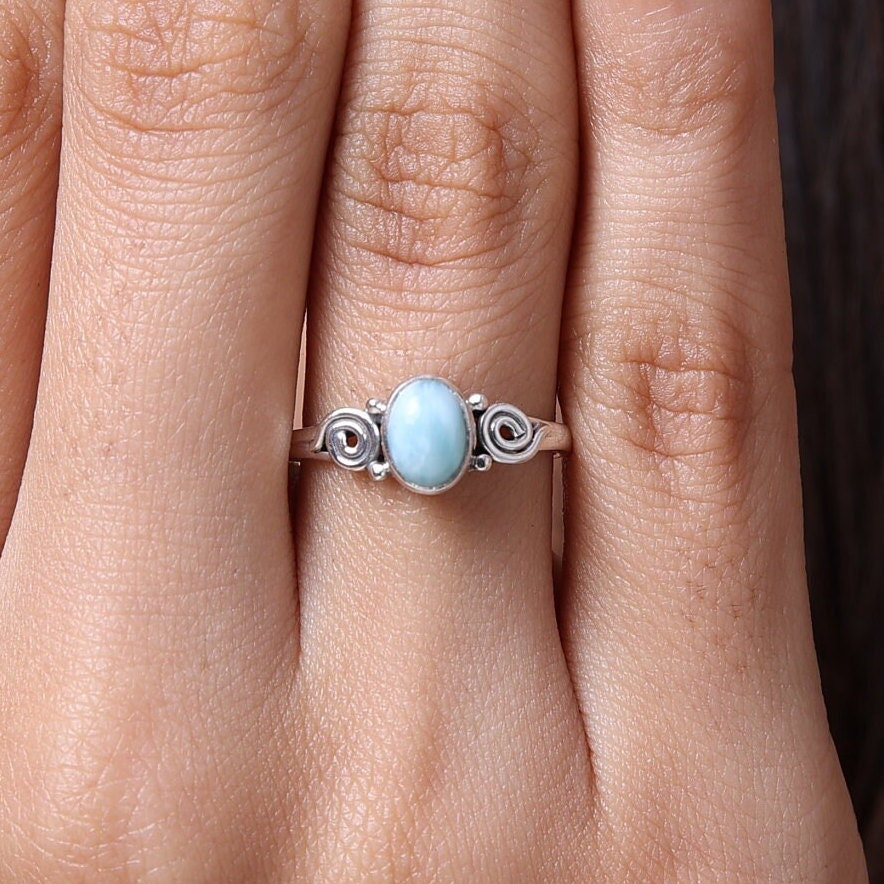 Dominican Larimar Sterling Silver Ring