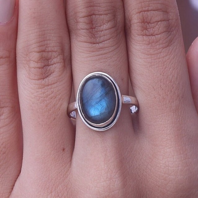 Labradorite Sterling Silver Ring