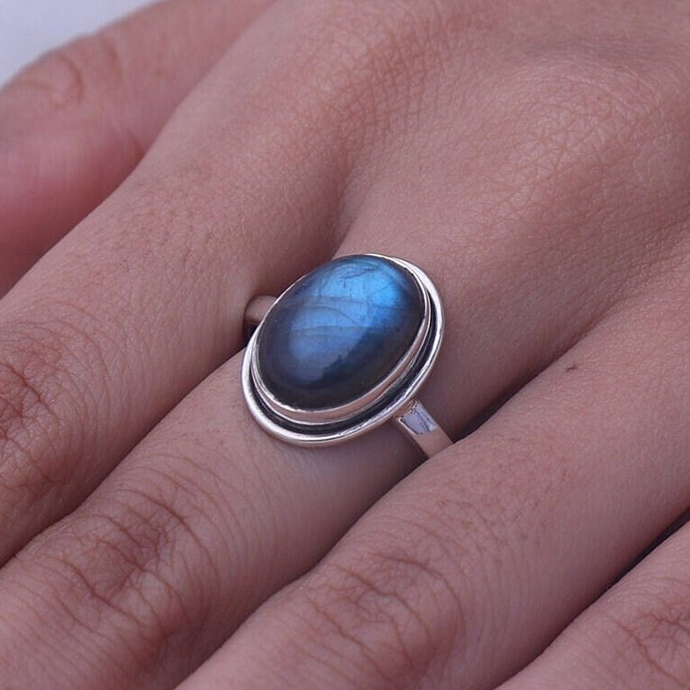 Labradorite Sterling Silver Ring