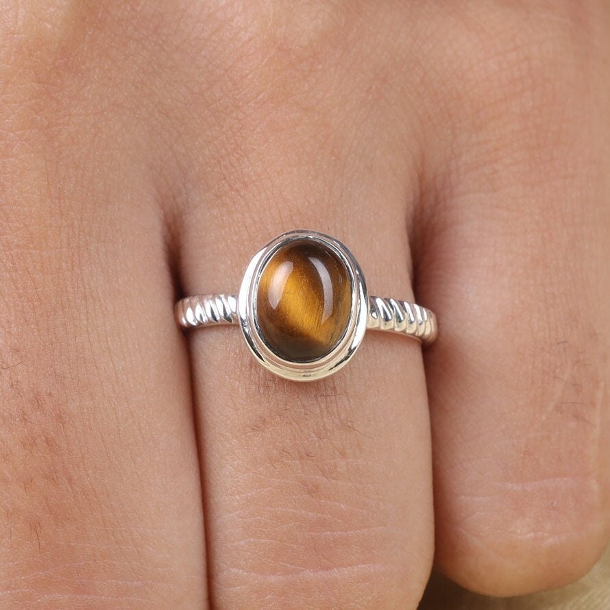 Tiger Eye Sterling Silver Ring