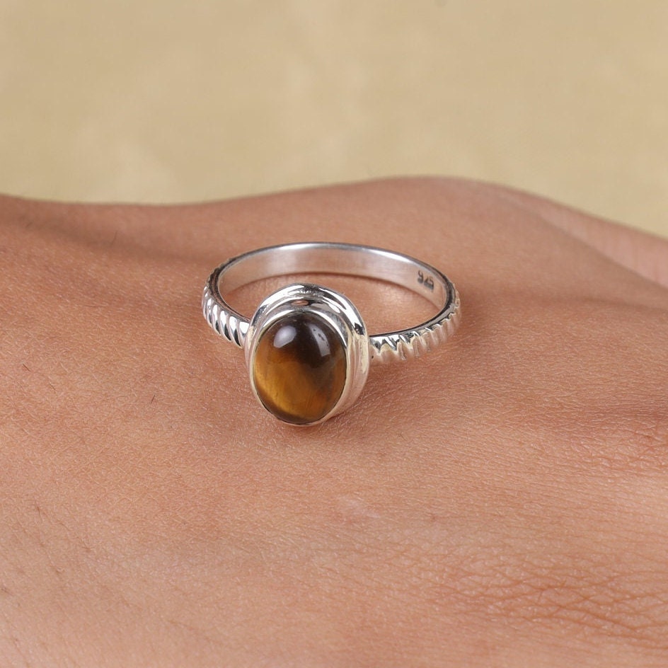 Tiger Eye Sterling Silver Ring