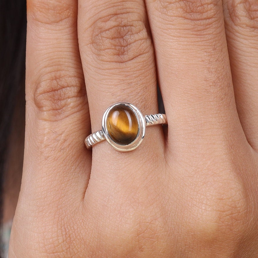 Tiger Eye Sterling Silver Ring