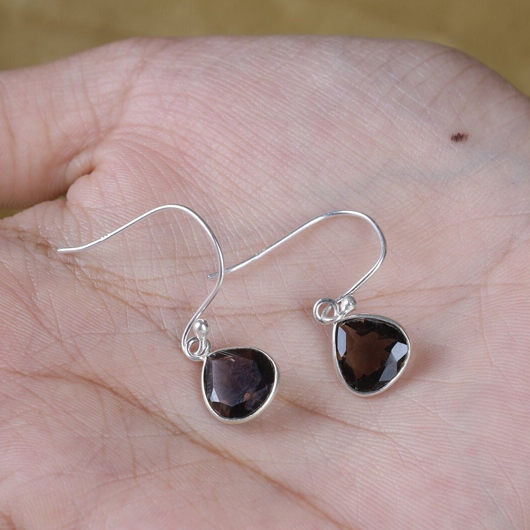 Smoky Topaz Sterling Silver Earrings