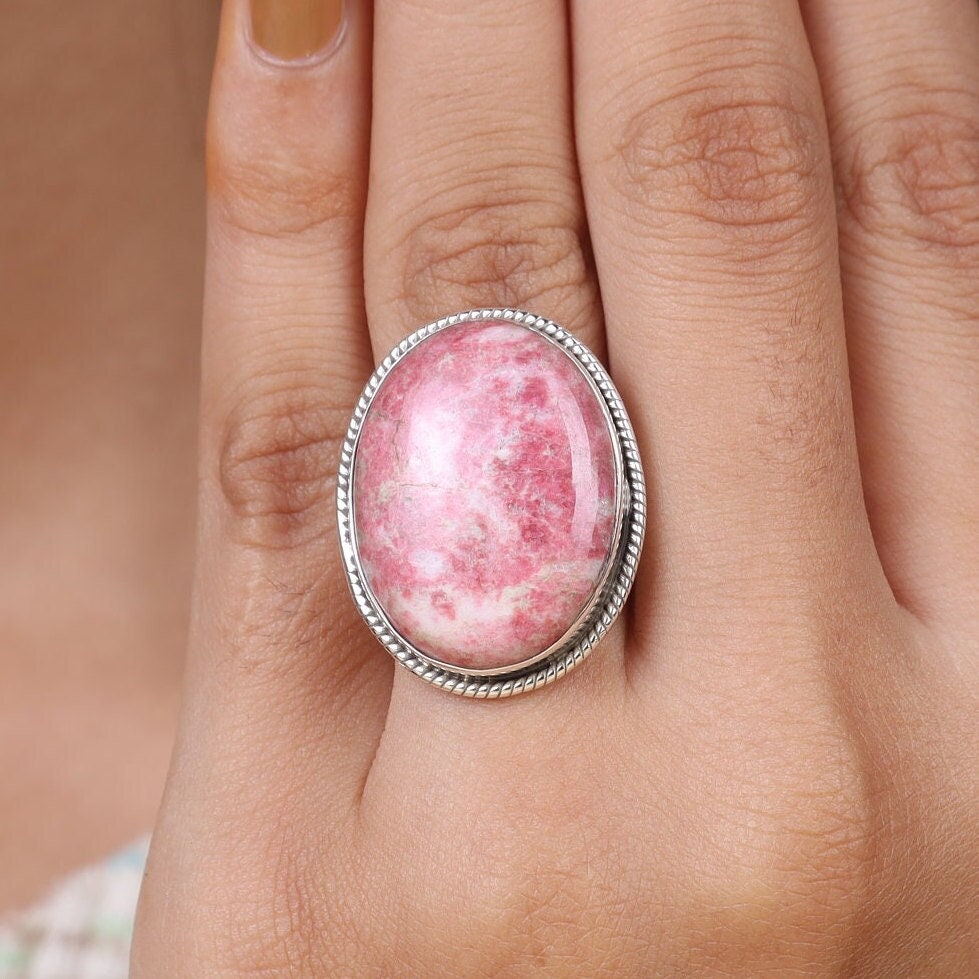 Thulite Sterling Silver Ring