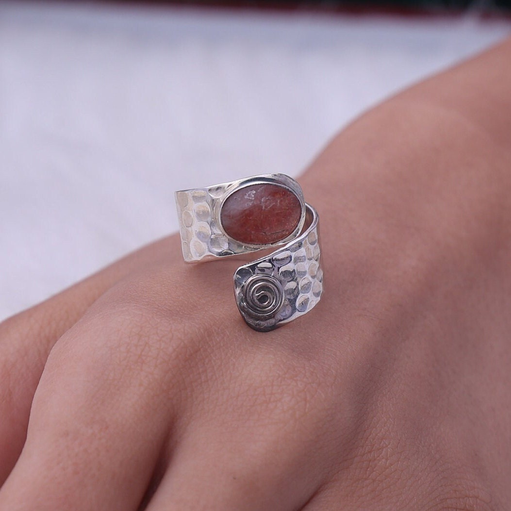 Sunstone Sterling Silver Ring