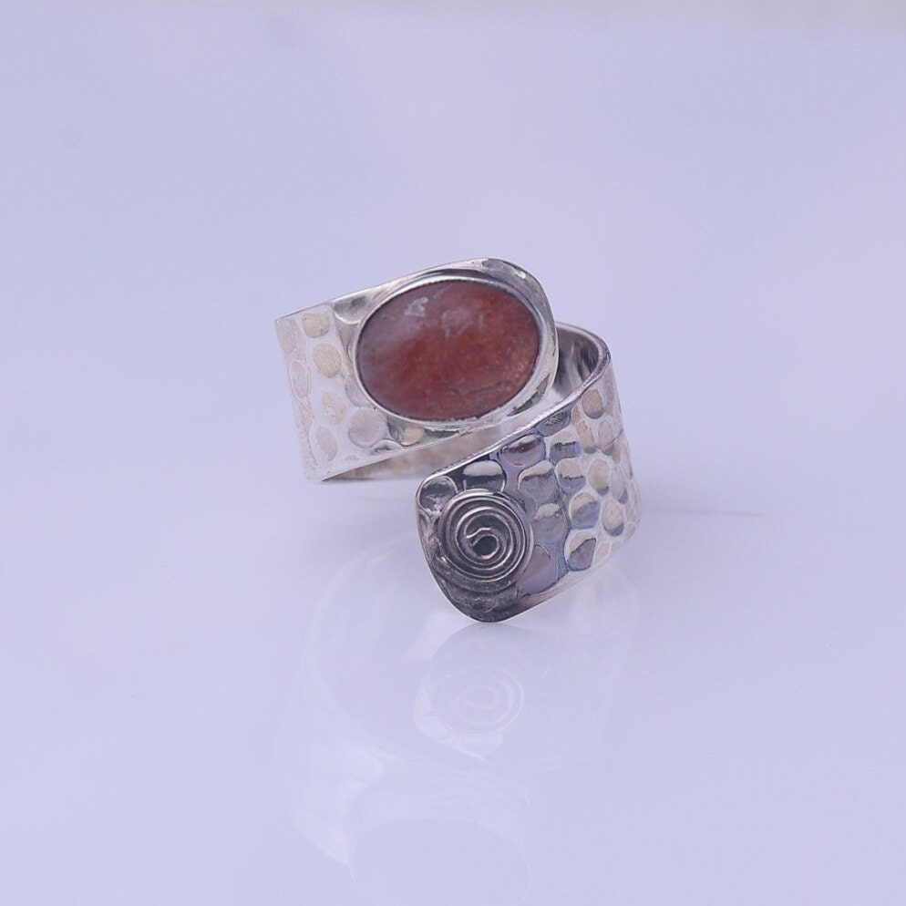 Sunstone Sterling Silver Ring