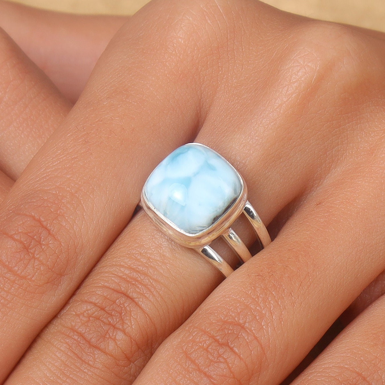 Dominican Larimar Sterling Silver Ring