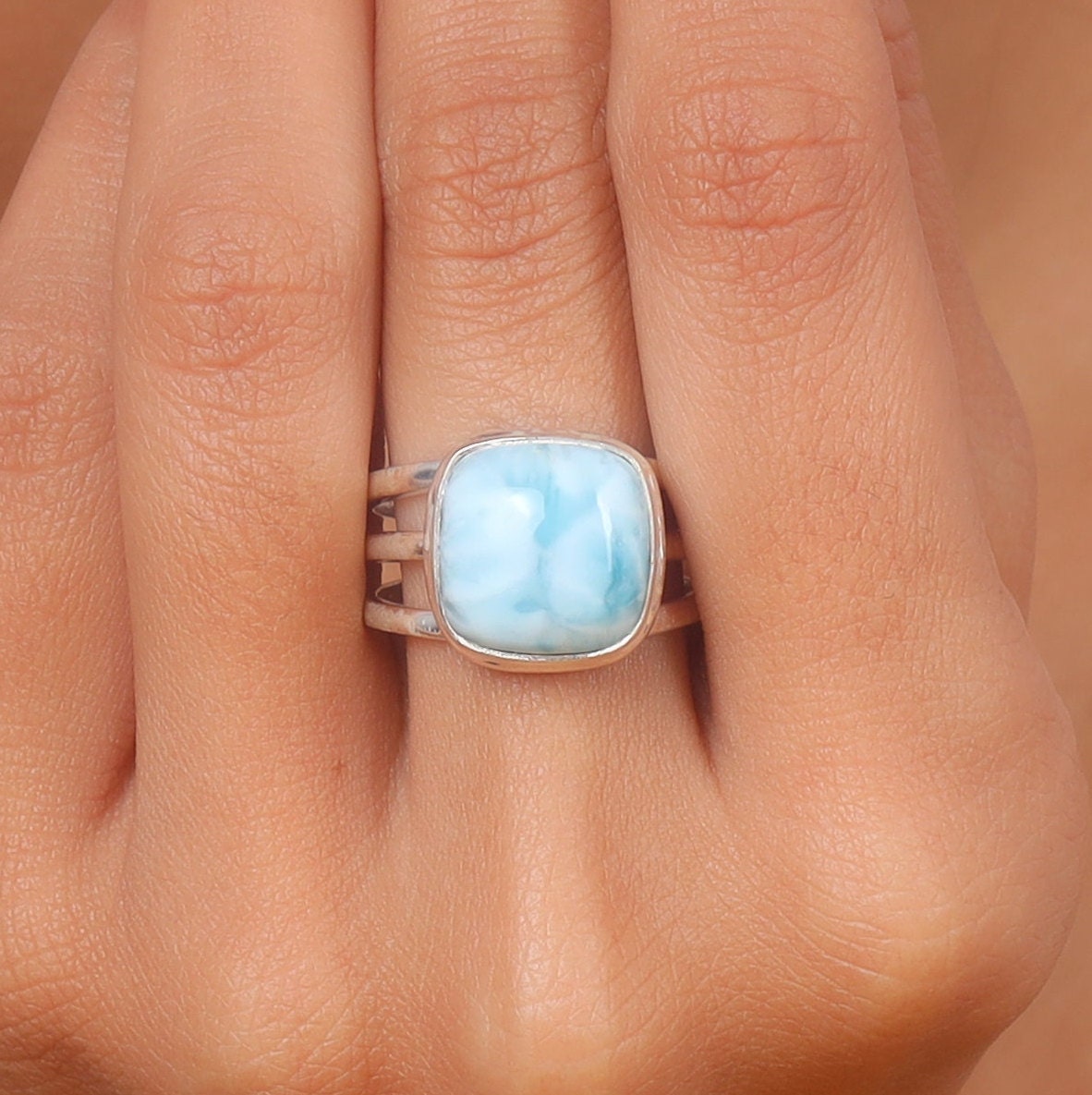 Dominican Larimar Sterling Silver Ring