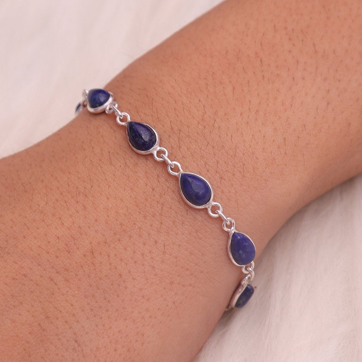 Lapis Lazuli Sterling Silver Bracelet