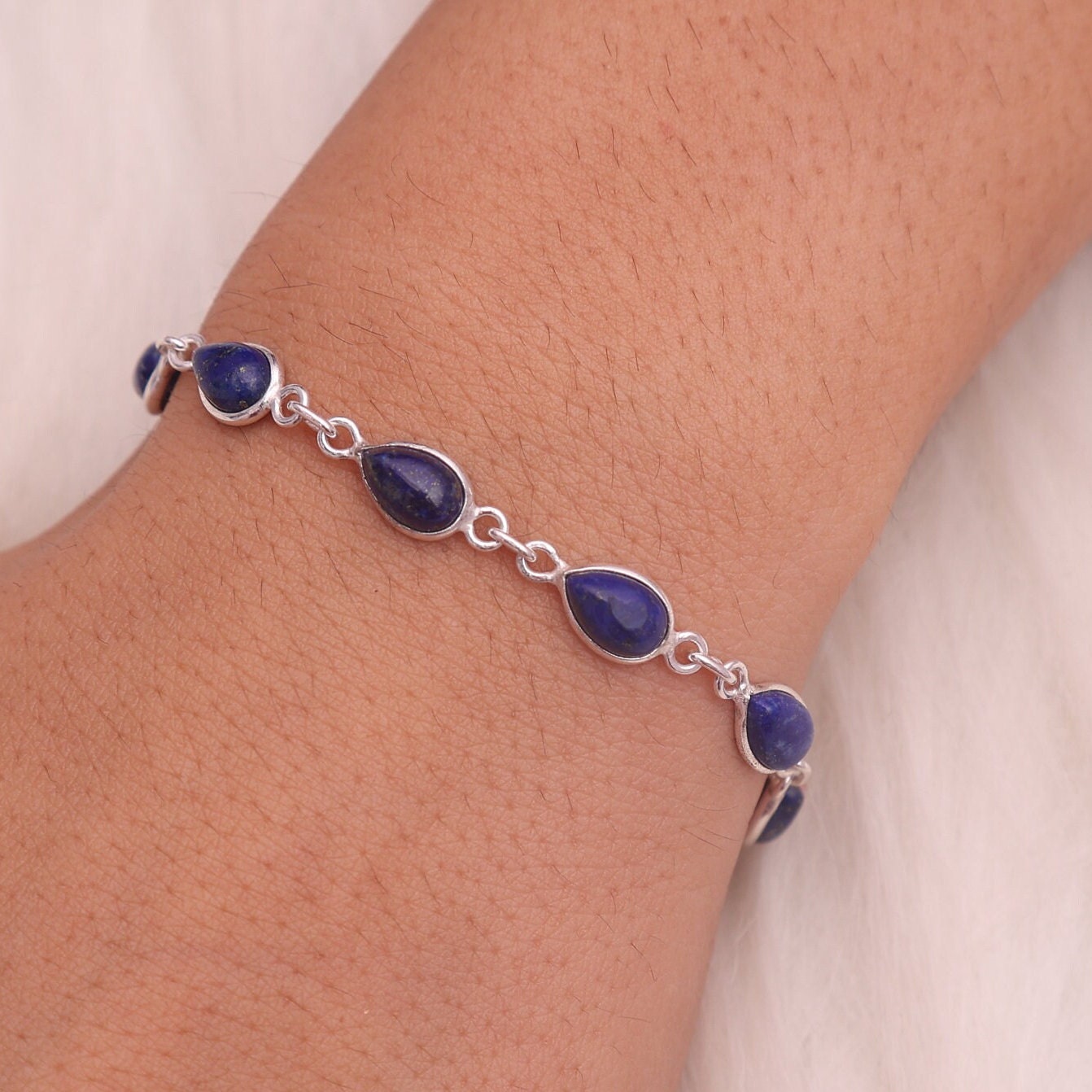 Lapis Lazuli Sterling Silver Bracelet