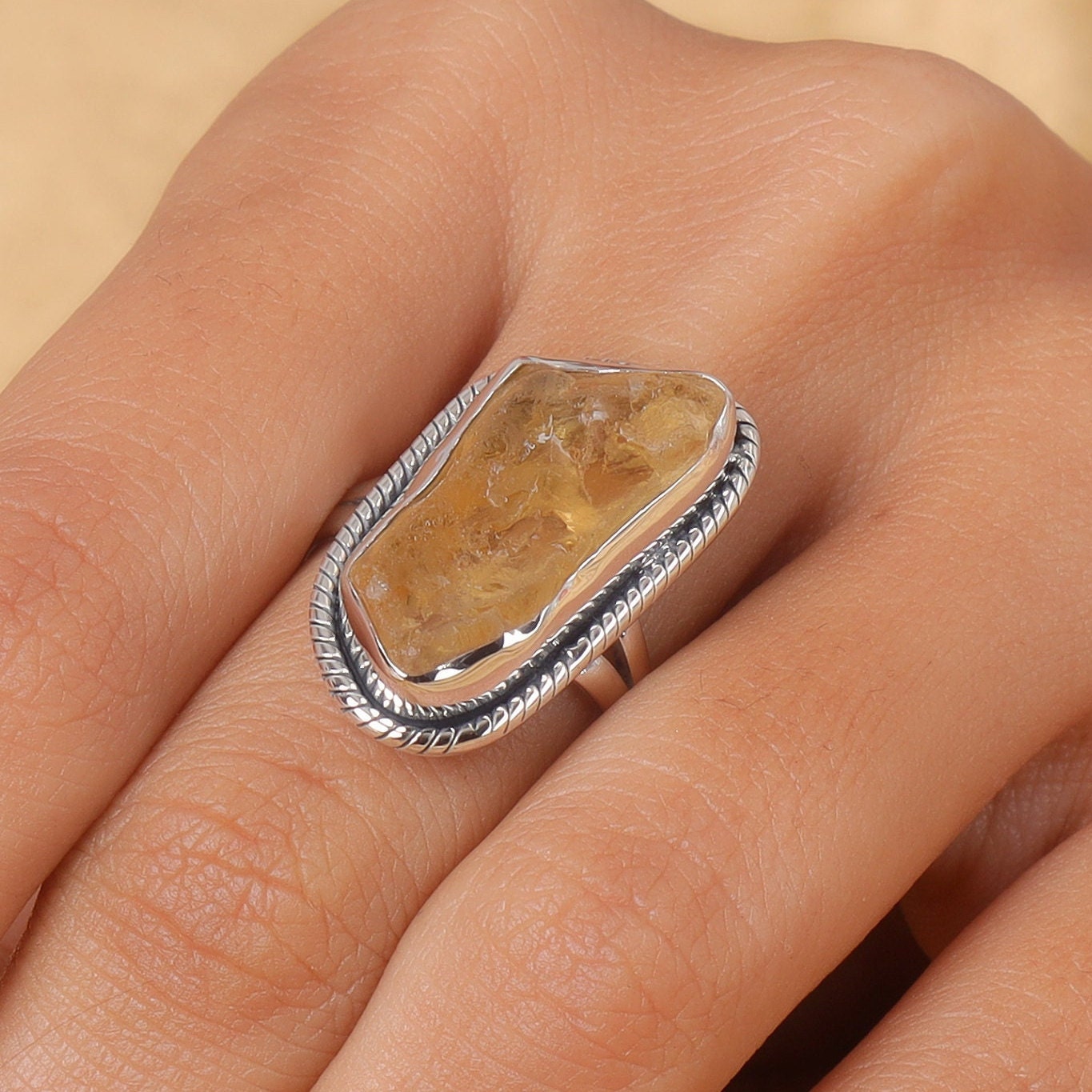 Citrine Sterling Silver Ring