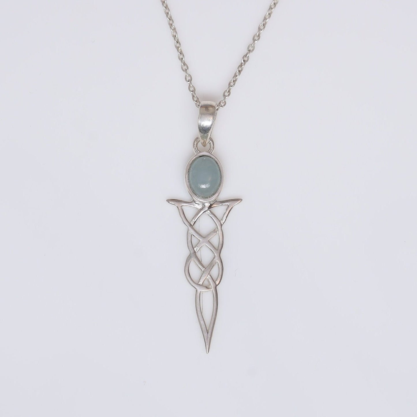 Aquamarine Sterling Silver Pendant