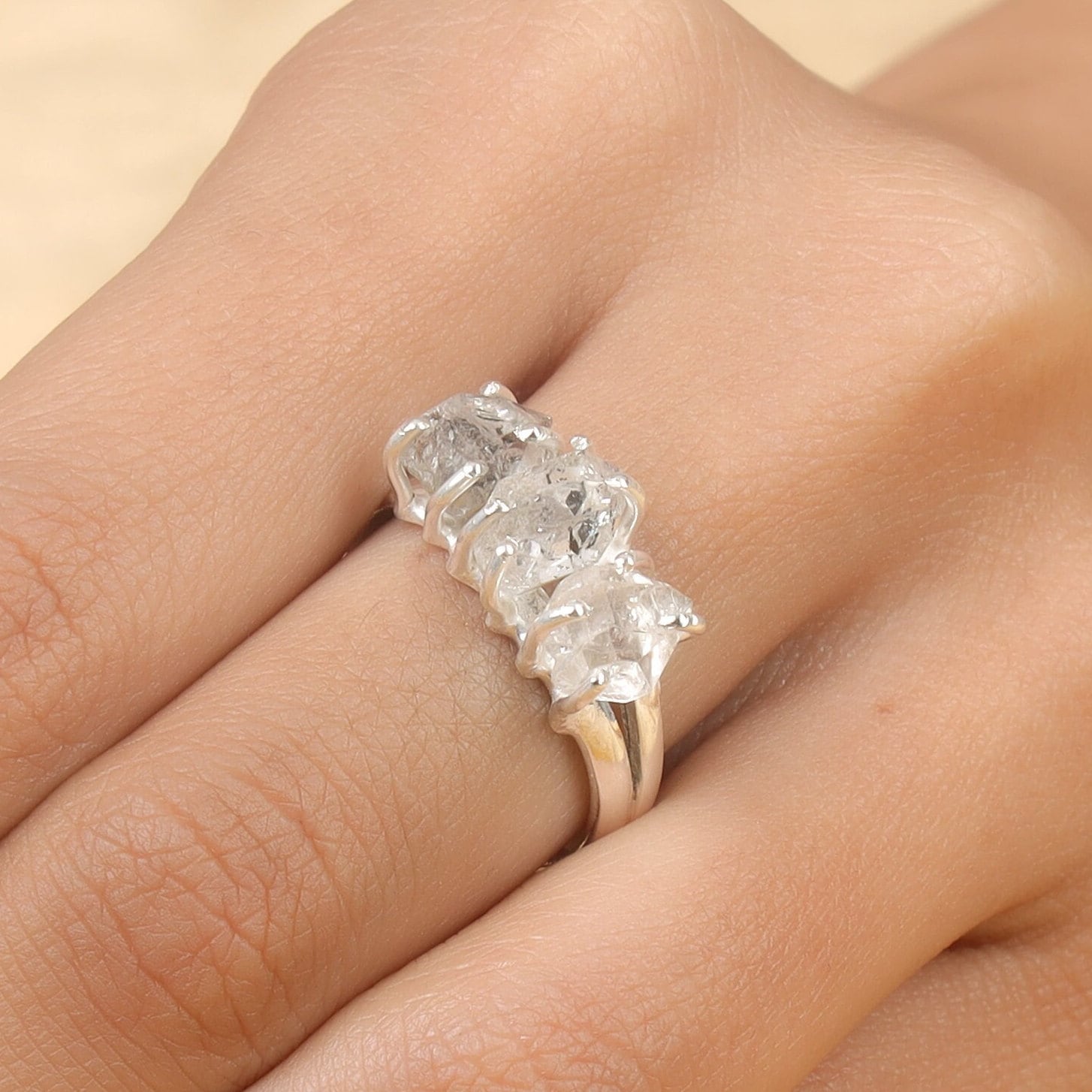 Herkimer Diamond Sterling Silver Ring