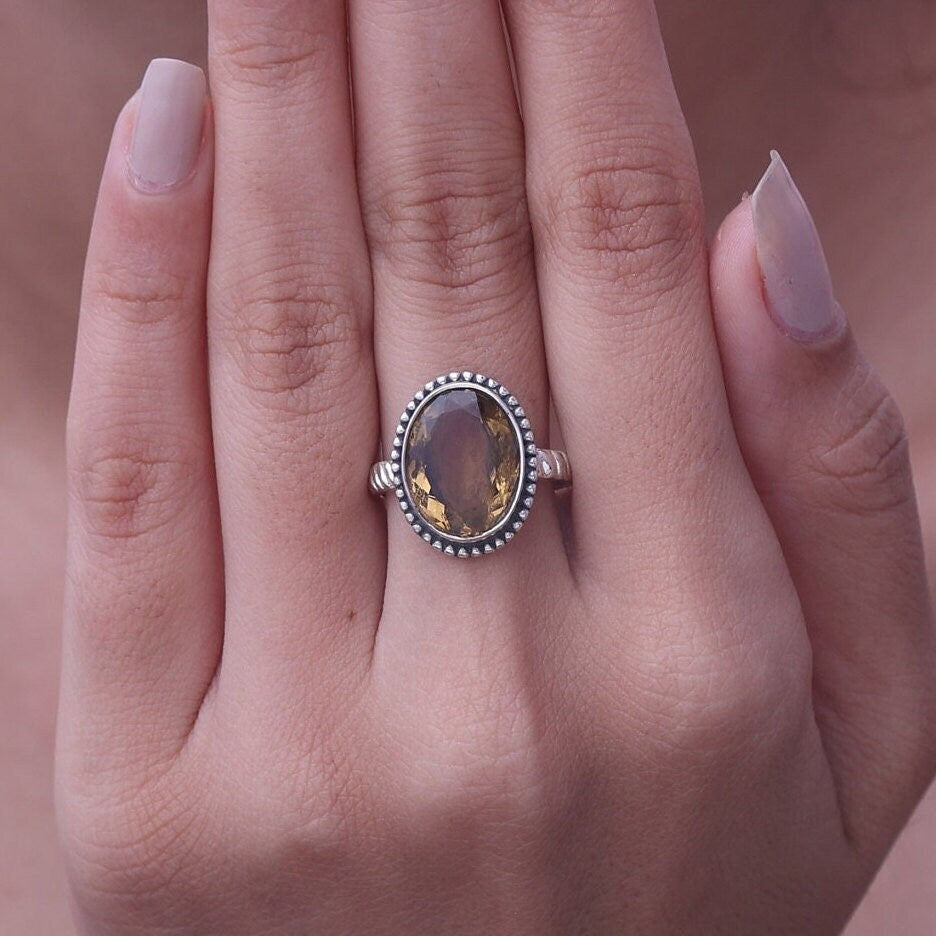 Citrine Sterling Silver Ring