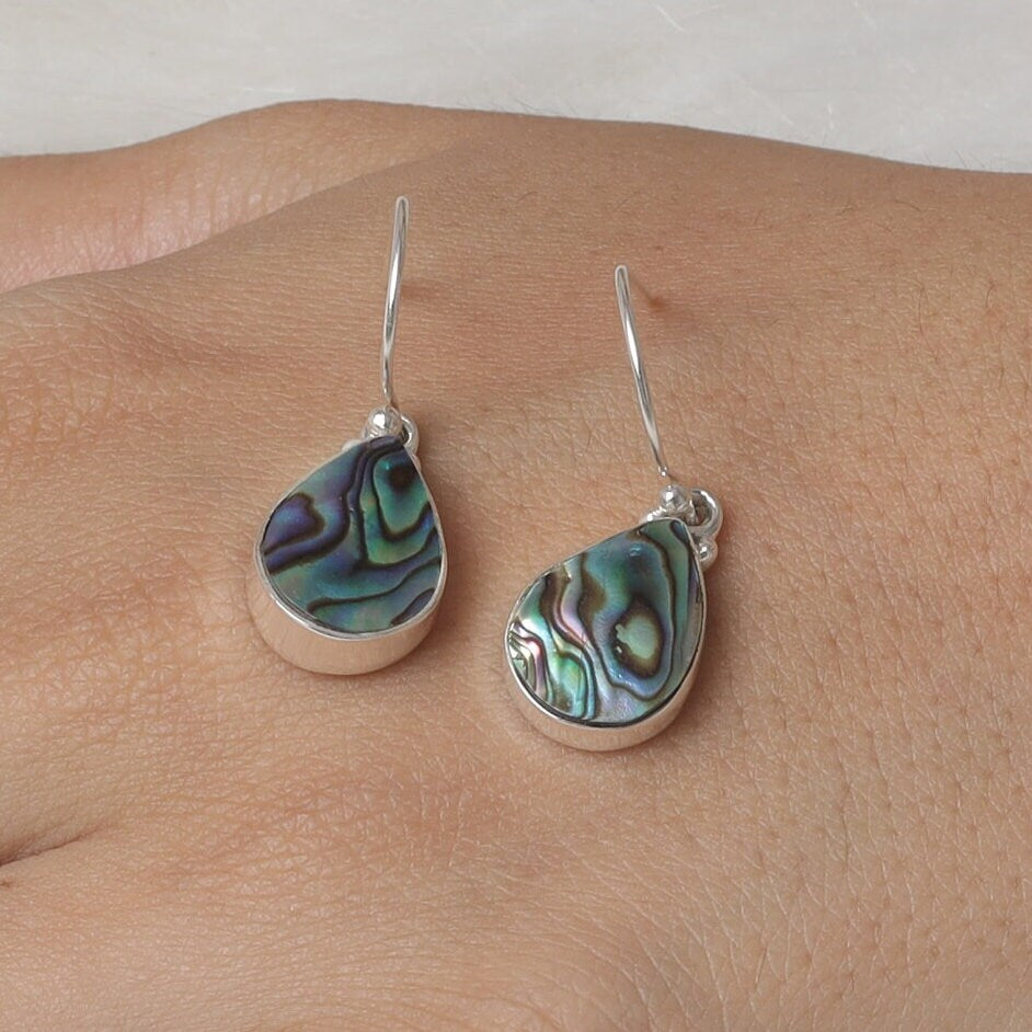 Abalone Shell Sterling Silver Earrings