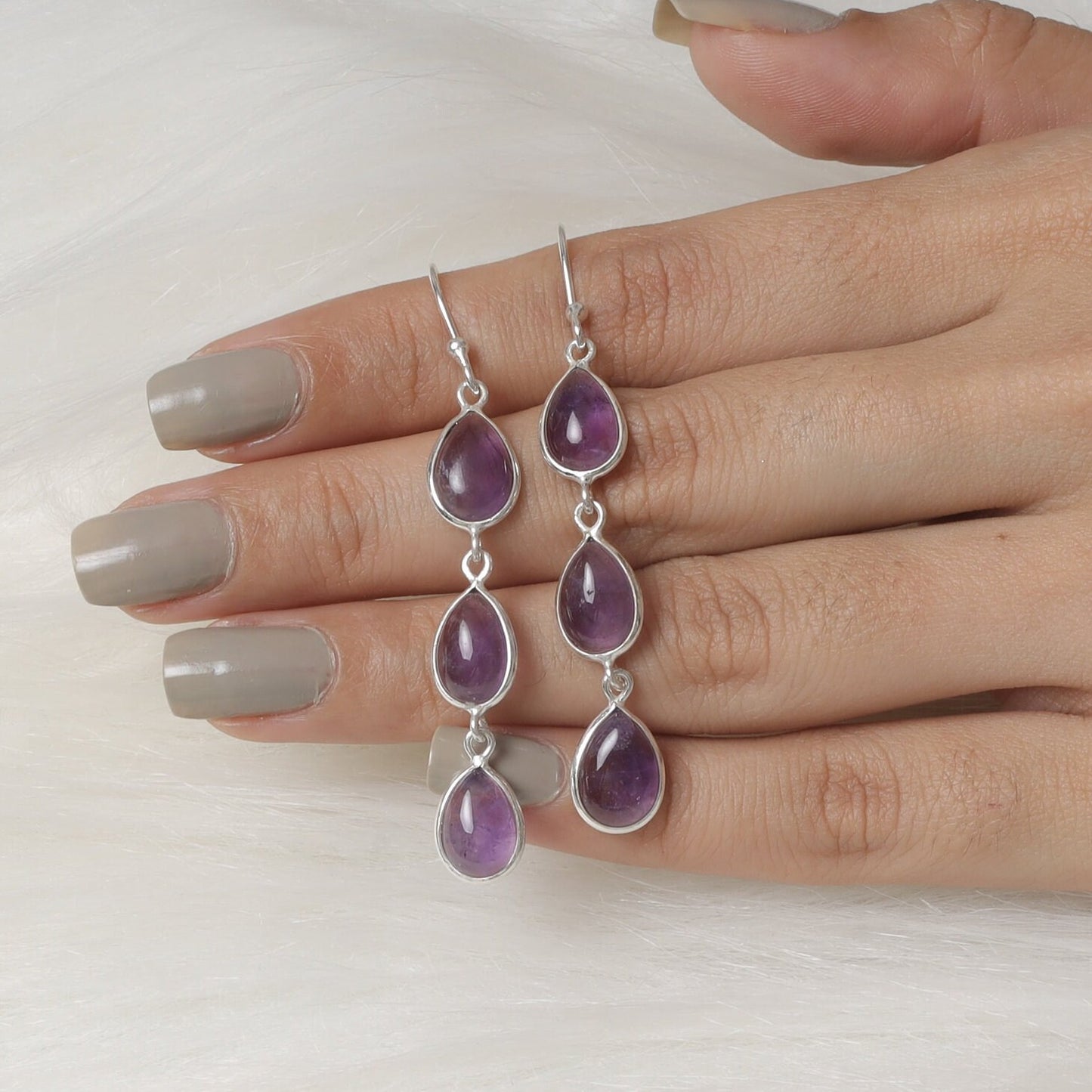 Amethyst Sterling Silver Earrings