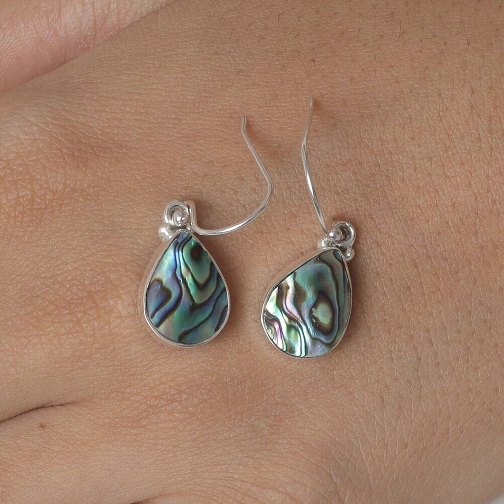 Abalone Shell Sterling Silver Earrings