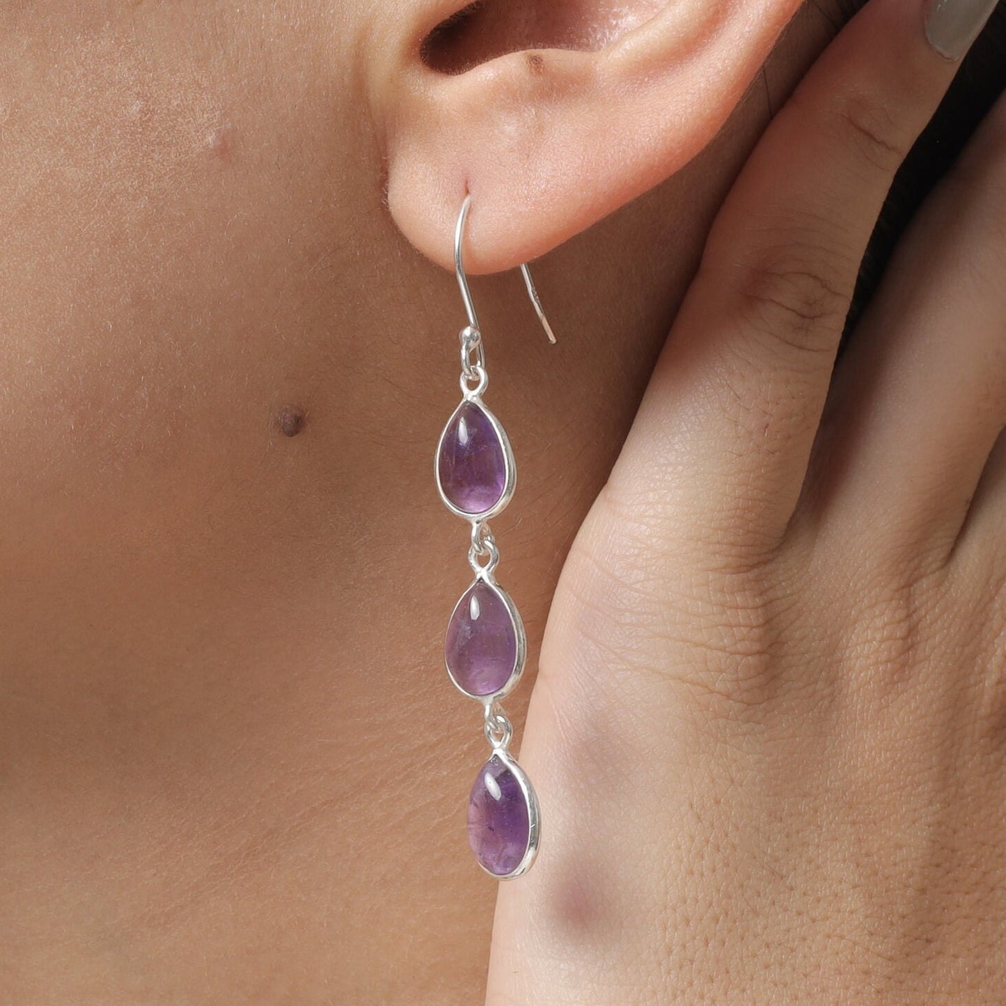 Amethyst Sterling Silver Earrings