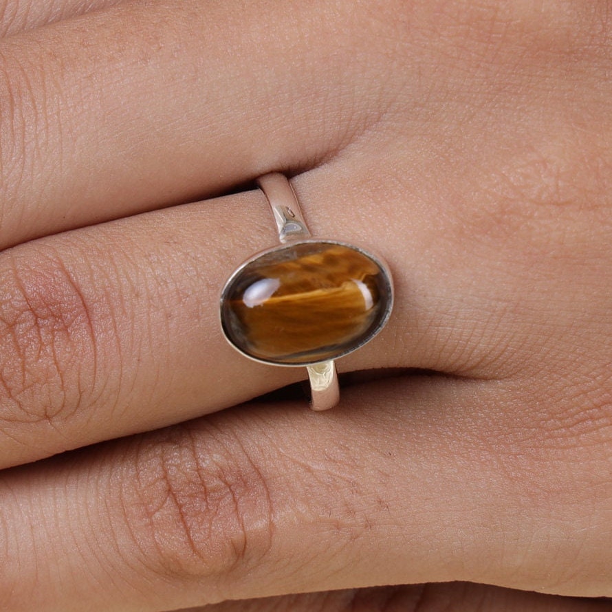 Tiger Eye Sterling Silver Ring