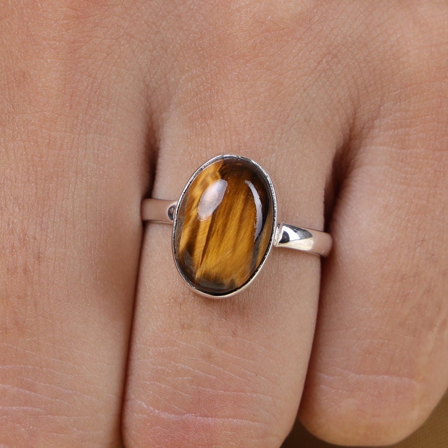 Tiger Eye Sterling Silver Ring