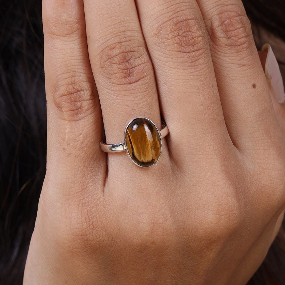 Tiger Eye Sterling Silver Ring