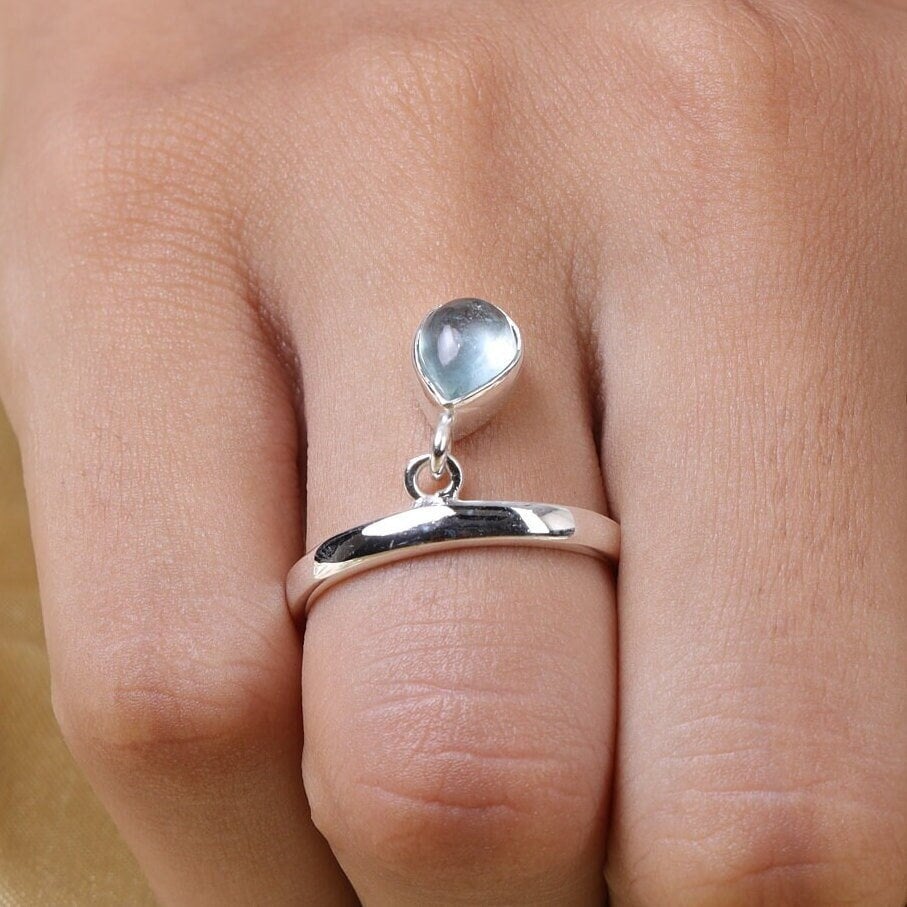 Aquamarine 925 Sterling Silver Ring