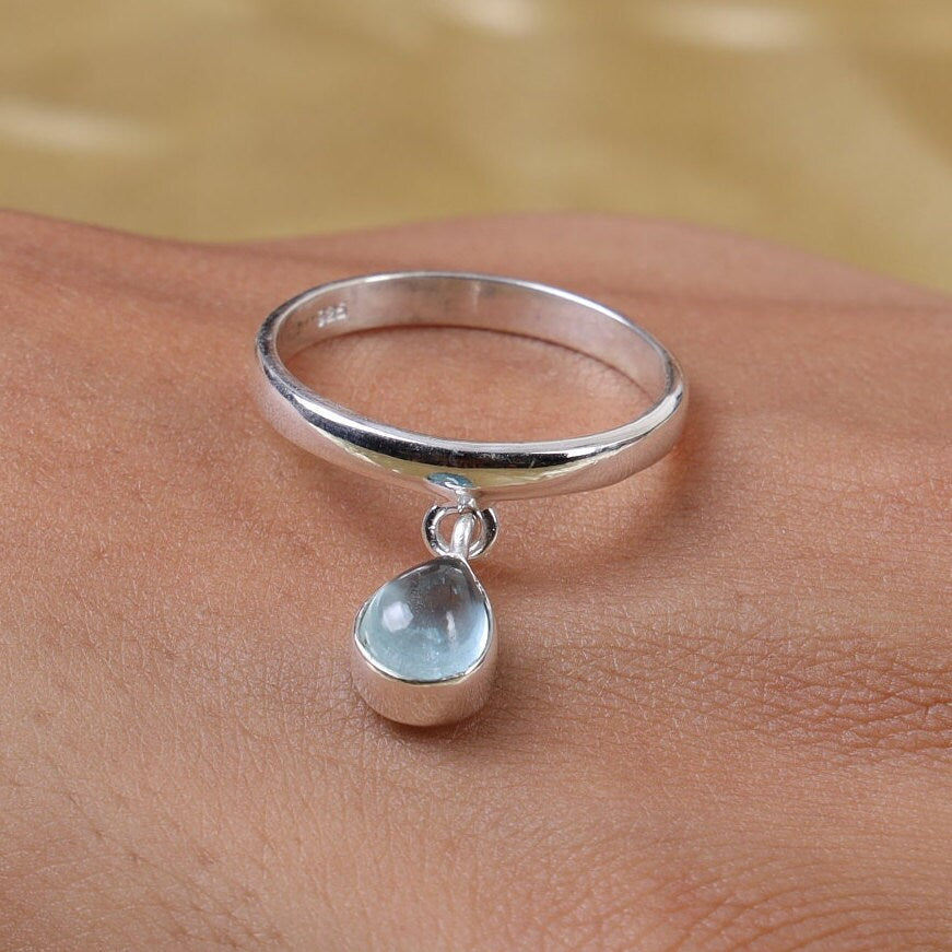 Aquamarine 925 Sterling Silver Ring