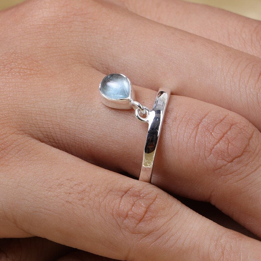 Aquamarine 925 Sterling Silver Ring