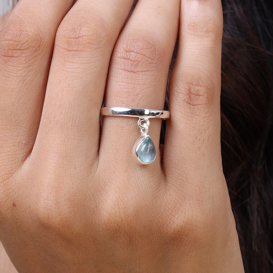 Aquamarine 925 Sterling Silver Ring