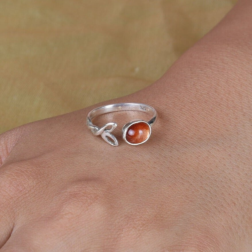 Sunstone Sterling Silver Ring