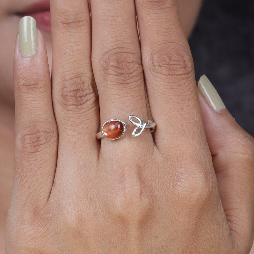 Sunstone Sterling Silver Ring