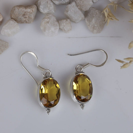 Citrine Sterling Silver Earrings