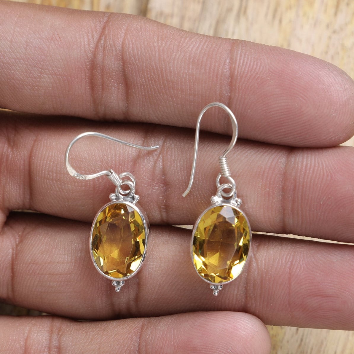 Citrine Sterling Silver Earrings