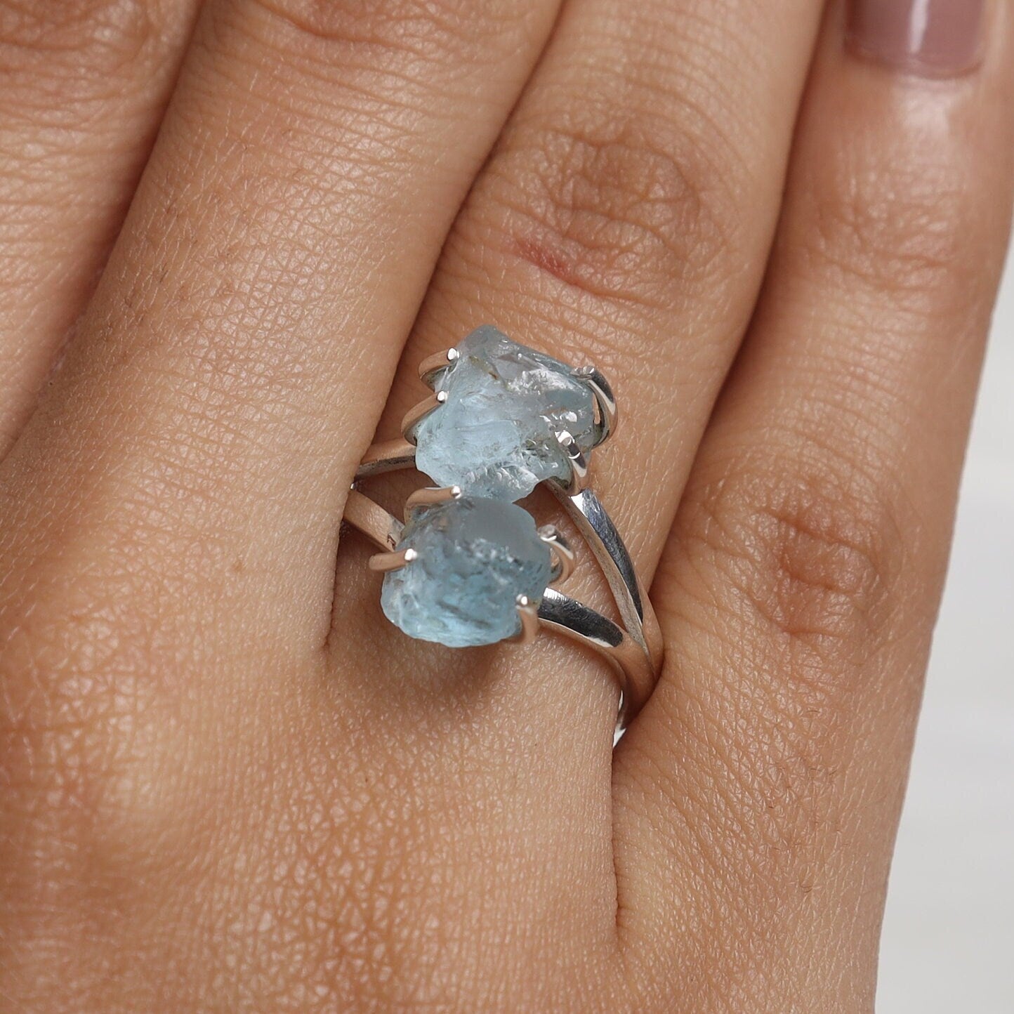 Aquamarine Sterling Silver Ring