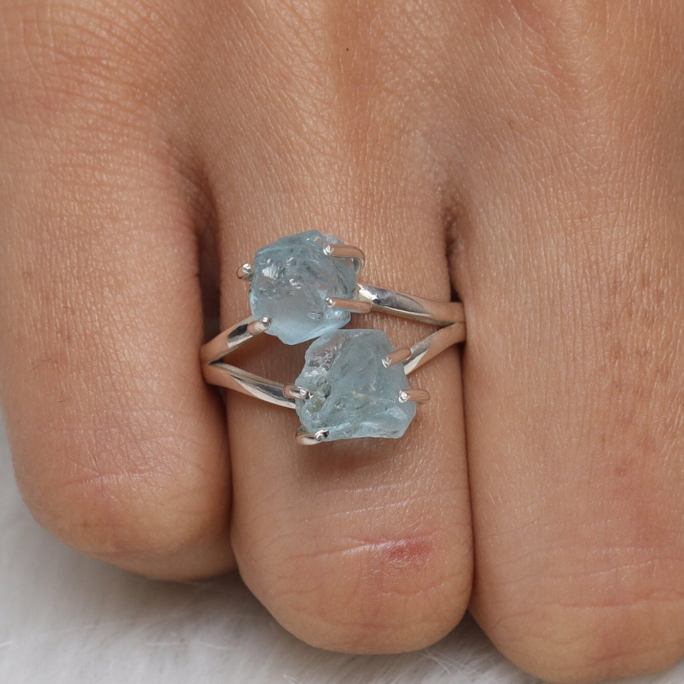 Aquamarine Sterling Silver Ring