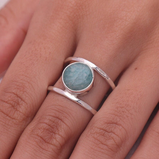 Amazonite Sterling Silver Ring