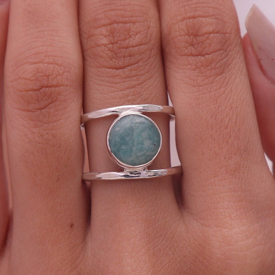 Amazonite Sterling Silver Ring