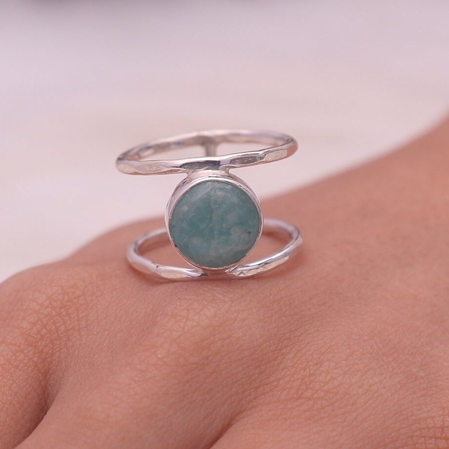 Amazonite Sterling Silver Ring