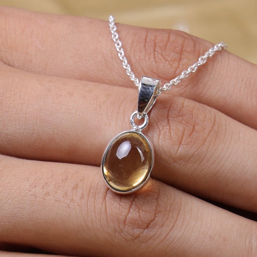 Citrine Sterling Silver Pendant